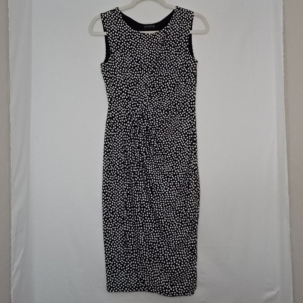 Women's Enfocus Studio‎ Black and White Poka Dot Midi Length Dress. No size tag
